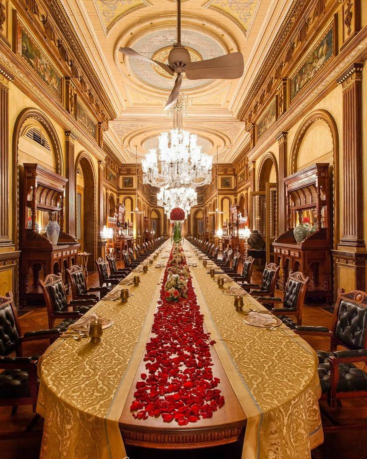 A candlelit dining table set for a traditional Rajasthani feast